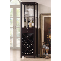 Baxton Studio Wine Tower Dark Brown RT190-OCC